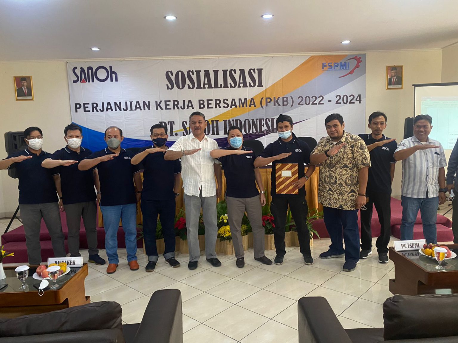 PUK SPAMK FSPMI Dan Manajemen PT Sanoh Indonesia Sosialisasikan PKB