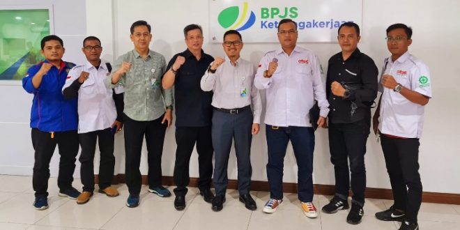 DPD K.SPSI AGN Sumut Sambangi BPJS Tenaga Kerja Bahas Soal Kepesertaan Pekerja