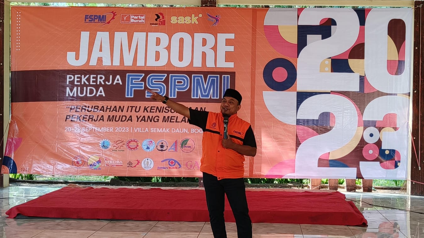 Hadir Dalam Jambore Pekerja Muda FSPMI 2023, Khairul Bakhri : Jangan Takut Perubahan, Jangan Enggan Pembaharuan
