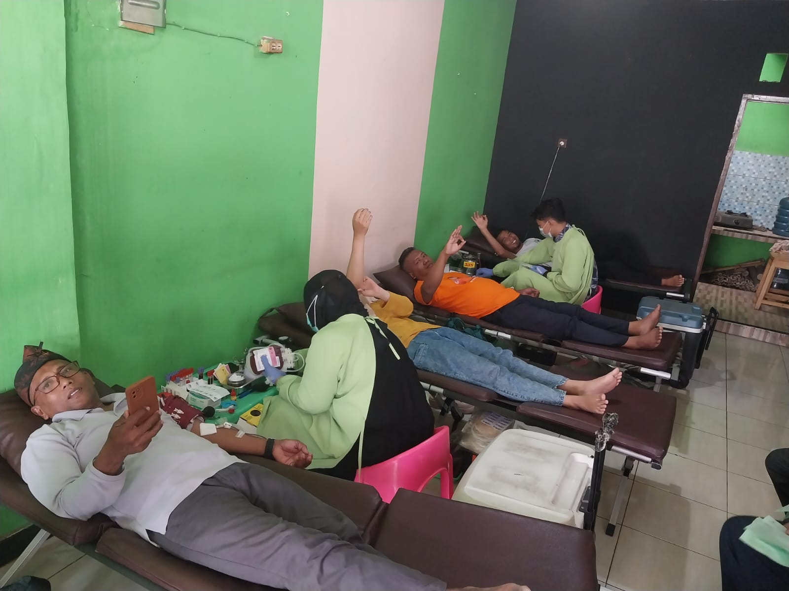 Caleg Partai Buruh Edi Wahyono dan Sarino Suport Kegiatan Sosial Donor Darah di Dapil 6 Kabupaten Bekasi