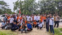 Aksi Demonstrasi FSPMI di PT. Prima Transportasi Servis Indonesia Menuntut Pemenuhan Hak Karyawan