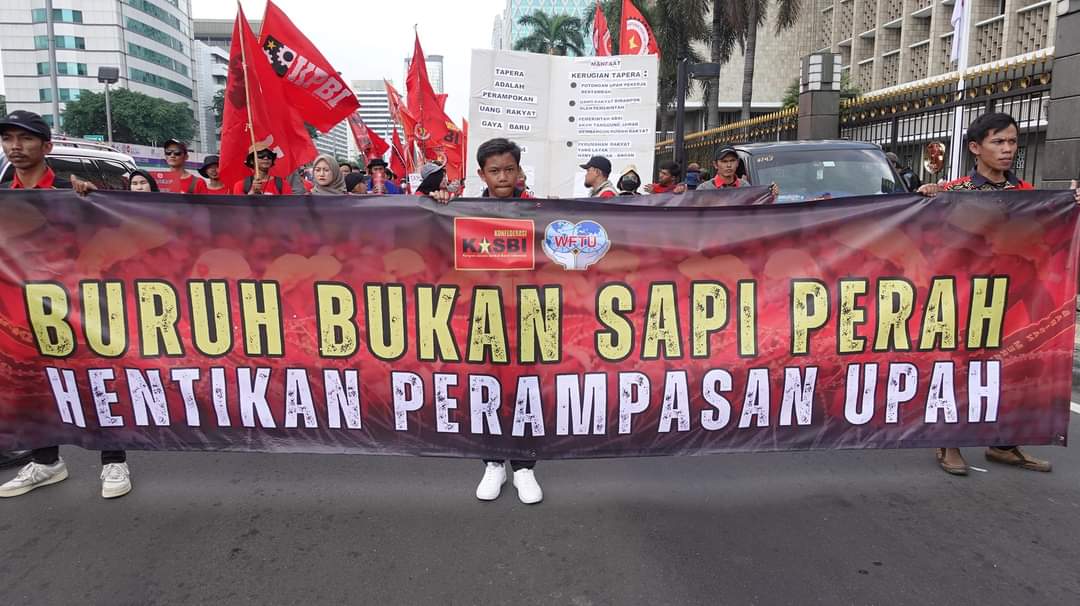 Gerakan Buruh Bersama Rakyat (Gebrak) Tuntut Pemerintah Cabut UU Tapera