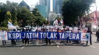 Aksi Massa FSPMI Jawa Timur Tolak PP TAPERA, Dinilai Bebani Buruh