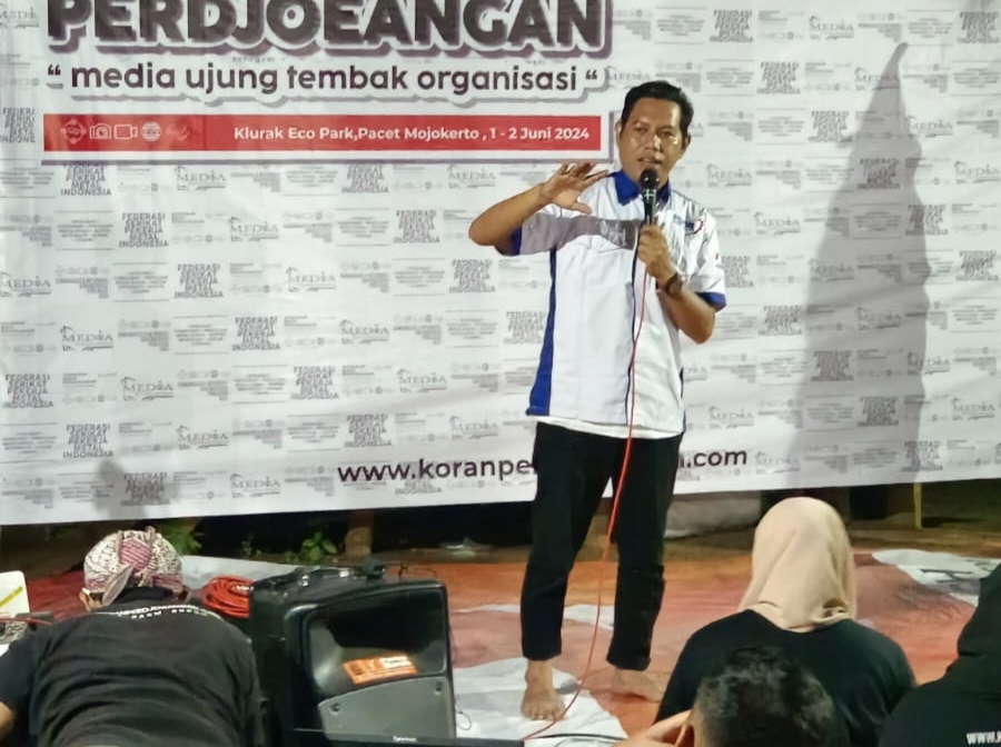 Workshop Media Perdjoeangan Kedatangan KC FSPMI Gresik