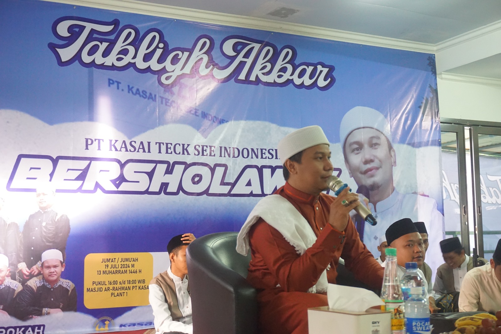 Peringati Hari Jadi PT. KTSI Ke 20 tahun, DKM Masjid Ar Rahman Gelar Tabligh Akbar : PT. Kasai Teck See Indonesia Bersholawat