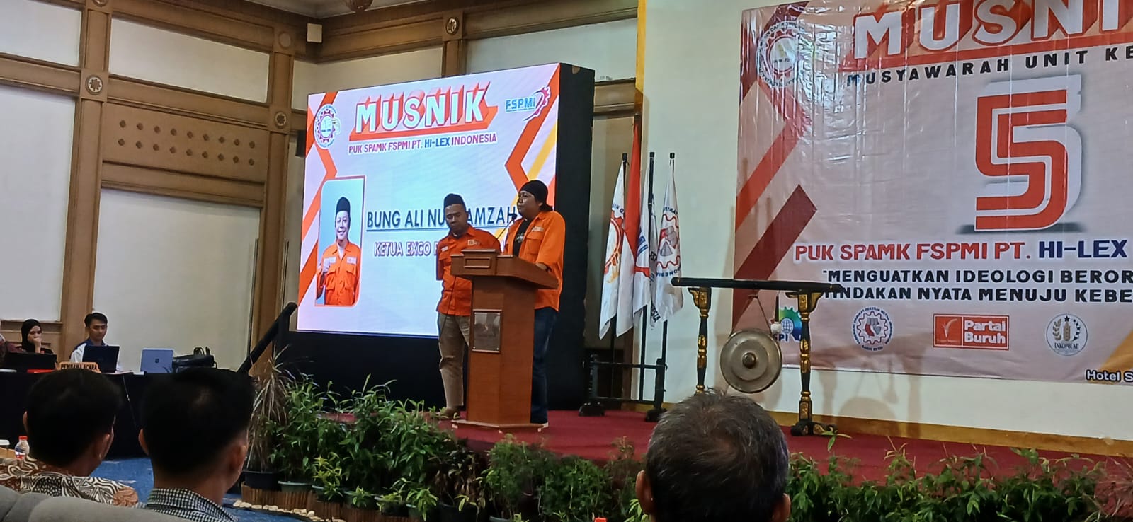 Hadiri Musnik 5 PUK SPAMK FSPMI PT. Hi-Lex Indonesia, Ali Nur Hamzah Ajak Anggota Untuk Berpolitik