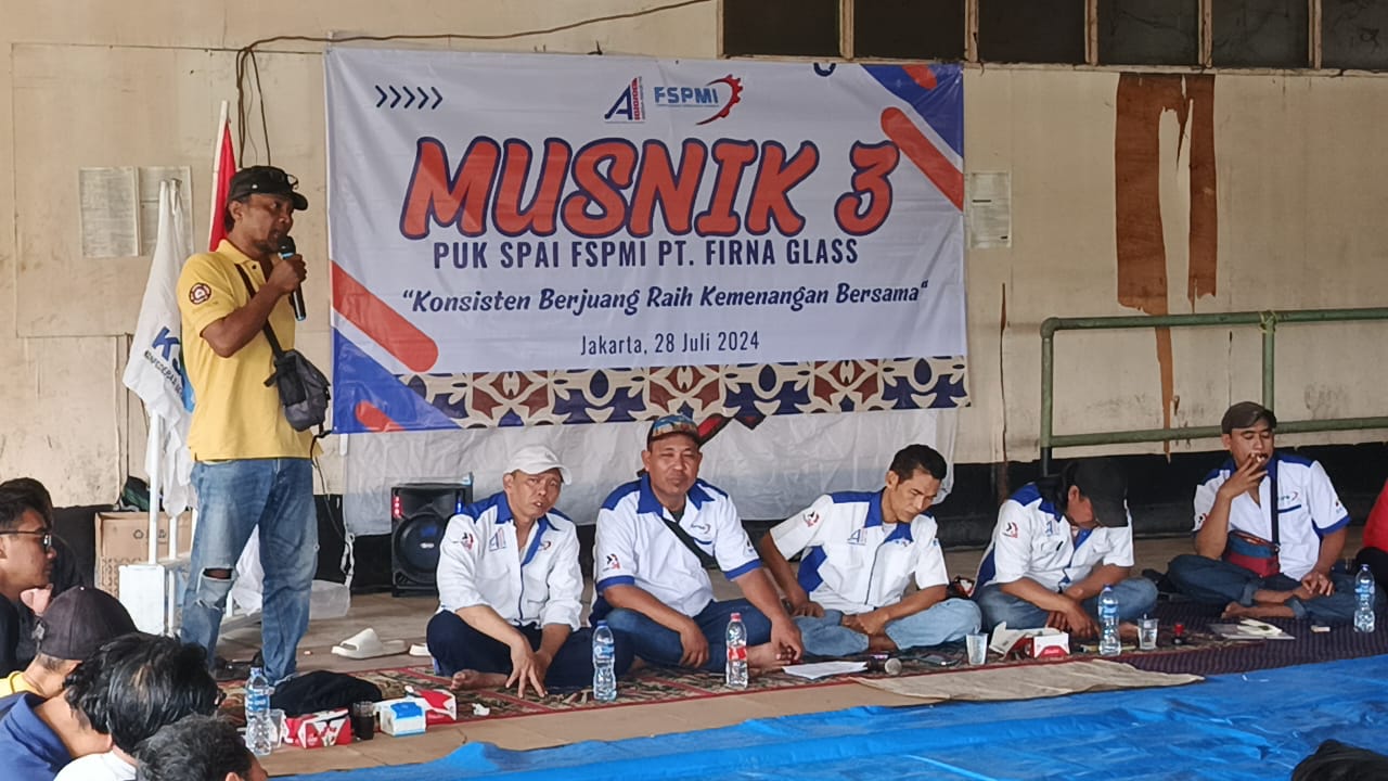 Musnik 3 PUK SPAI FSPMI PT. Firna Glass: Konsisten Berjuang Raih Kemenangan Bersama