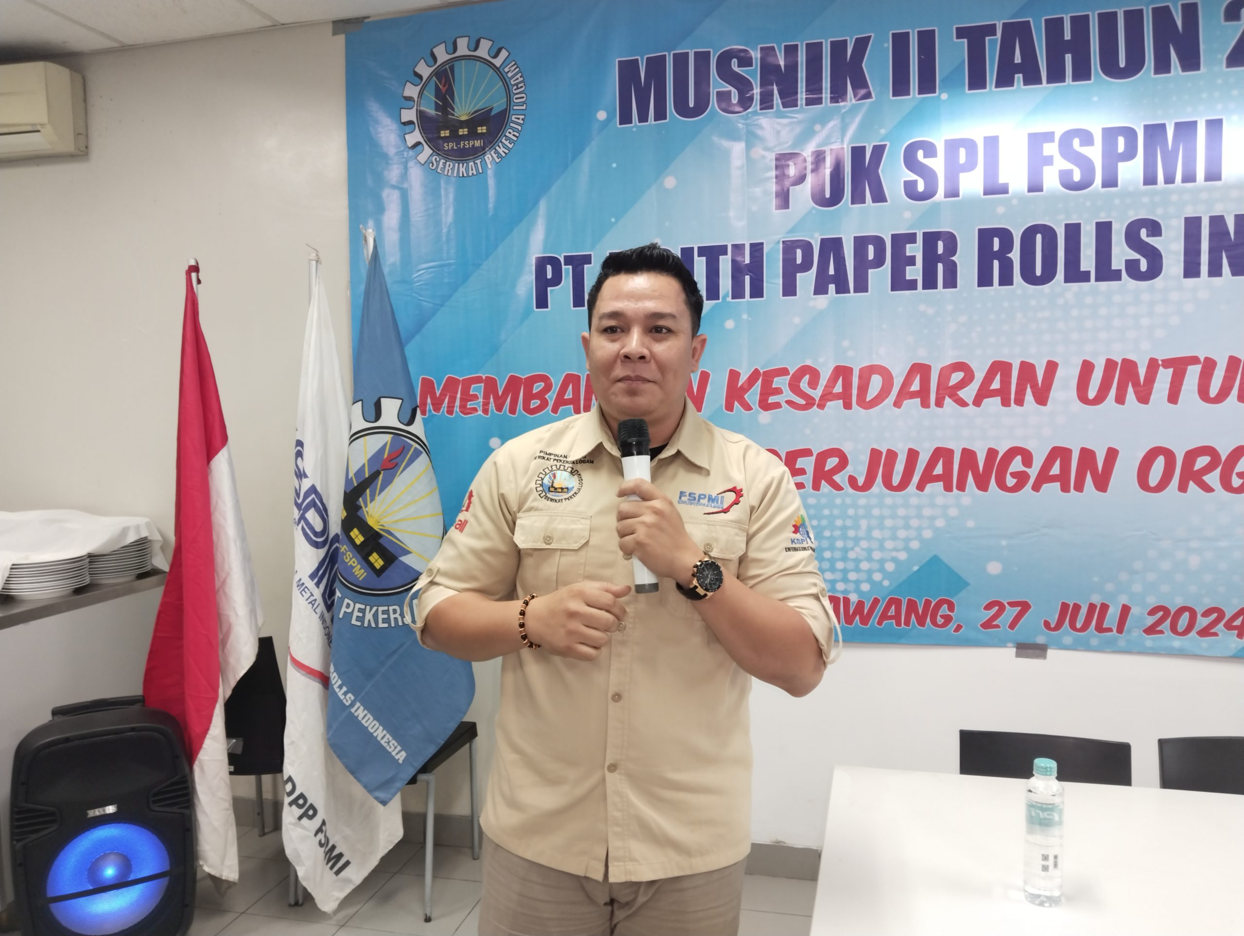 Fadjar Setiawan,S.H di Pembukaan MUSNIK III PUK SPL FSPMI PT. Voith :  Ayo… Kita Jaga Marwah Organisasi