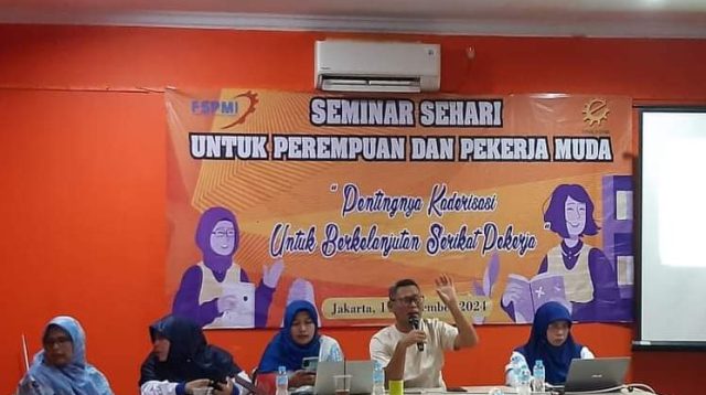 Hadiri Seminar Sehari Pekerja Perempuan, Presiden FSPMI Ingatkan Fungsi Serikat Pekerja