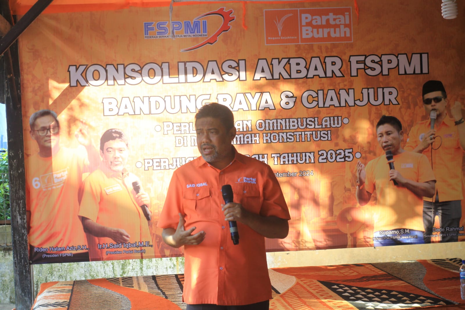 Di Konsil FSPMI KBB Said Iqbal Sebut Prabowo Mempunyai Fikiran yang Baik