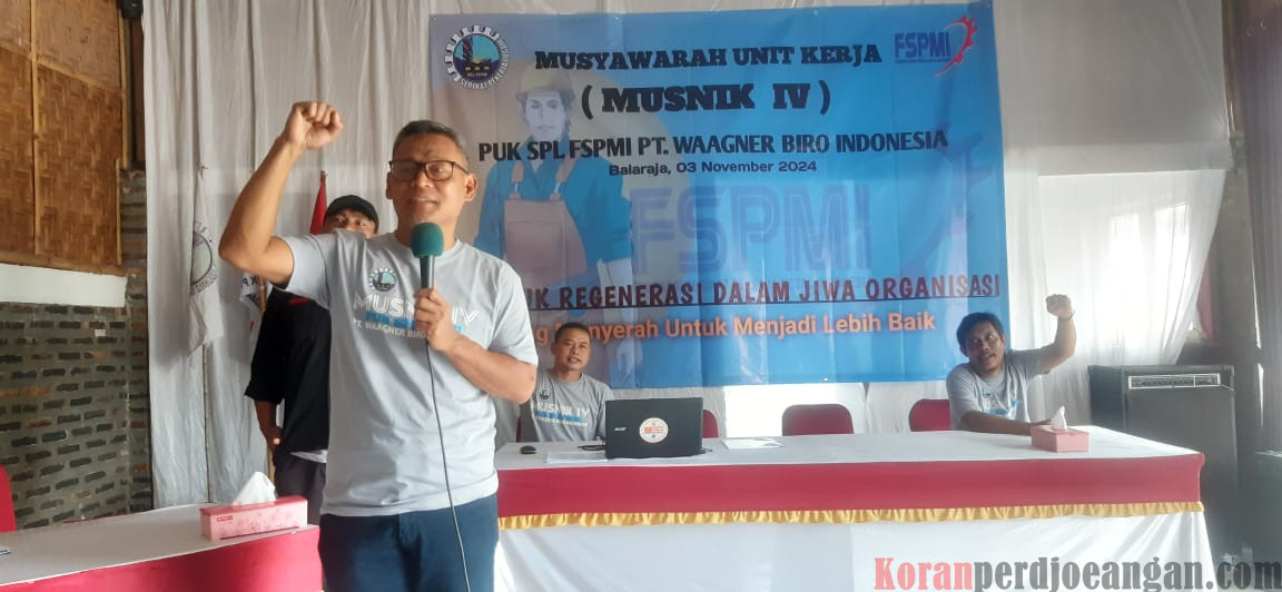 Riden Hatam Aziz Hadiri MUSNIK IV PUK SPL FSPMI PT WAAGNER BIRO INDONESIA