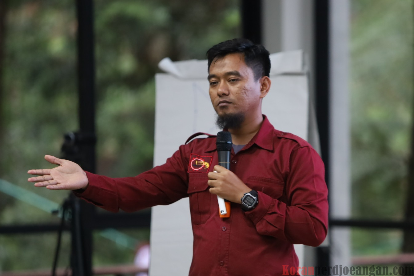 Pendidikan Leadership dan Team Work Building FSPMI Musashi, Narasumber Sampaikan Materi Kepemimpinan